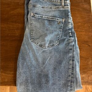 UpWest Classic High Waisted Straight Leg Blue Denim Jeans size 12